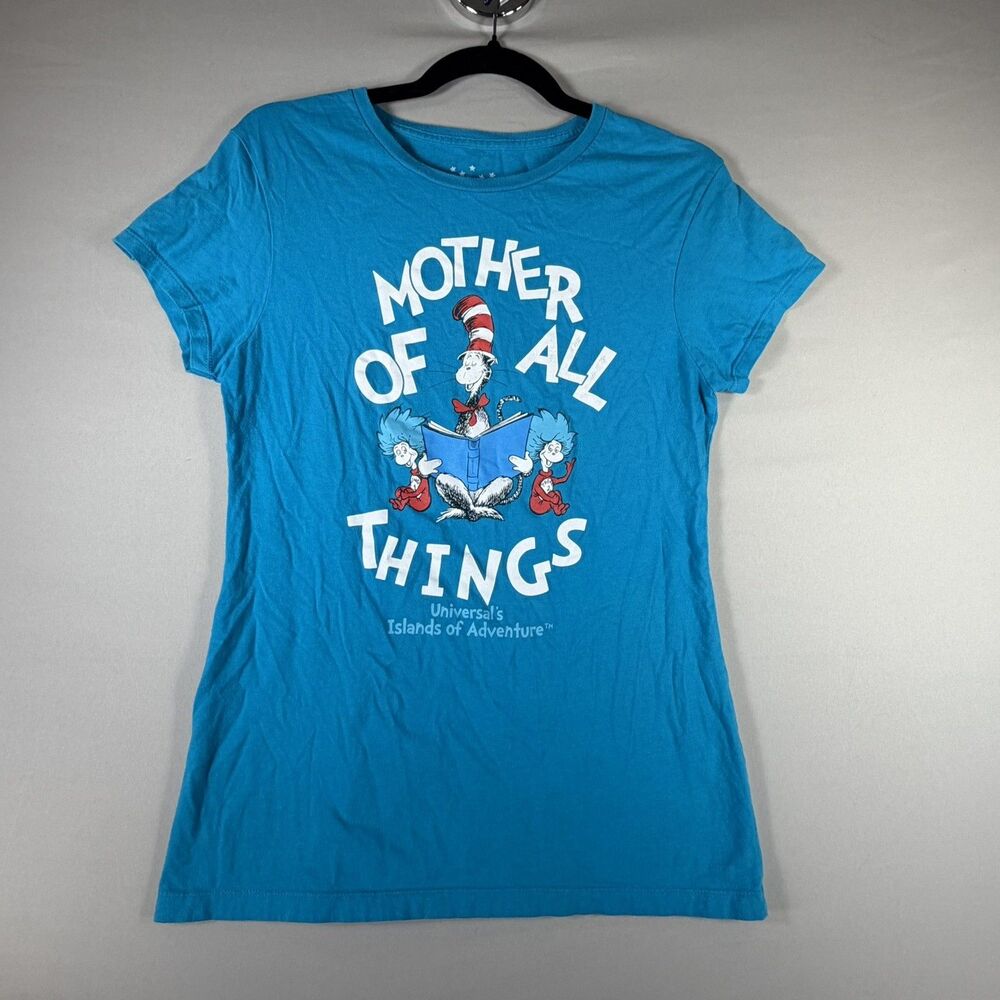 Universal Studios Dr. Seuss Mother of All Things Graphic T-Shirt XL Blue Islands